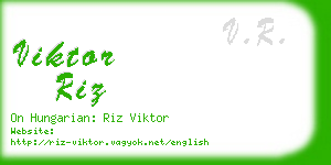 viktor riz business card